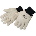 Double Palm Canvas Gloves w/ Blue Wrist